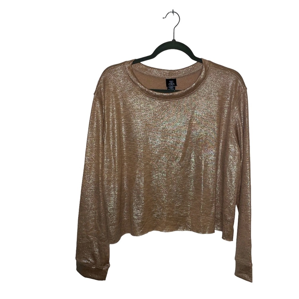 Agnes & Dora Crop Metallic Pullover XL Multiple Color Options